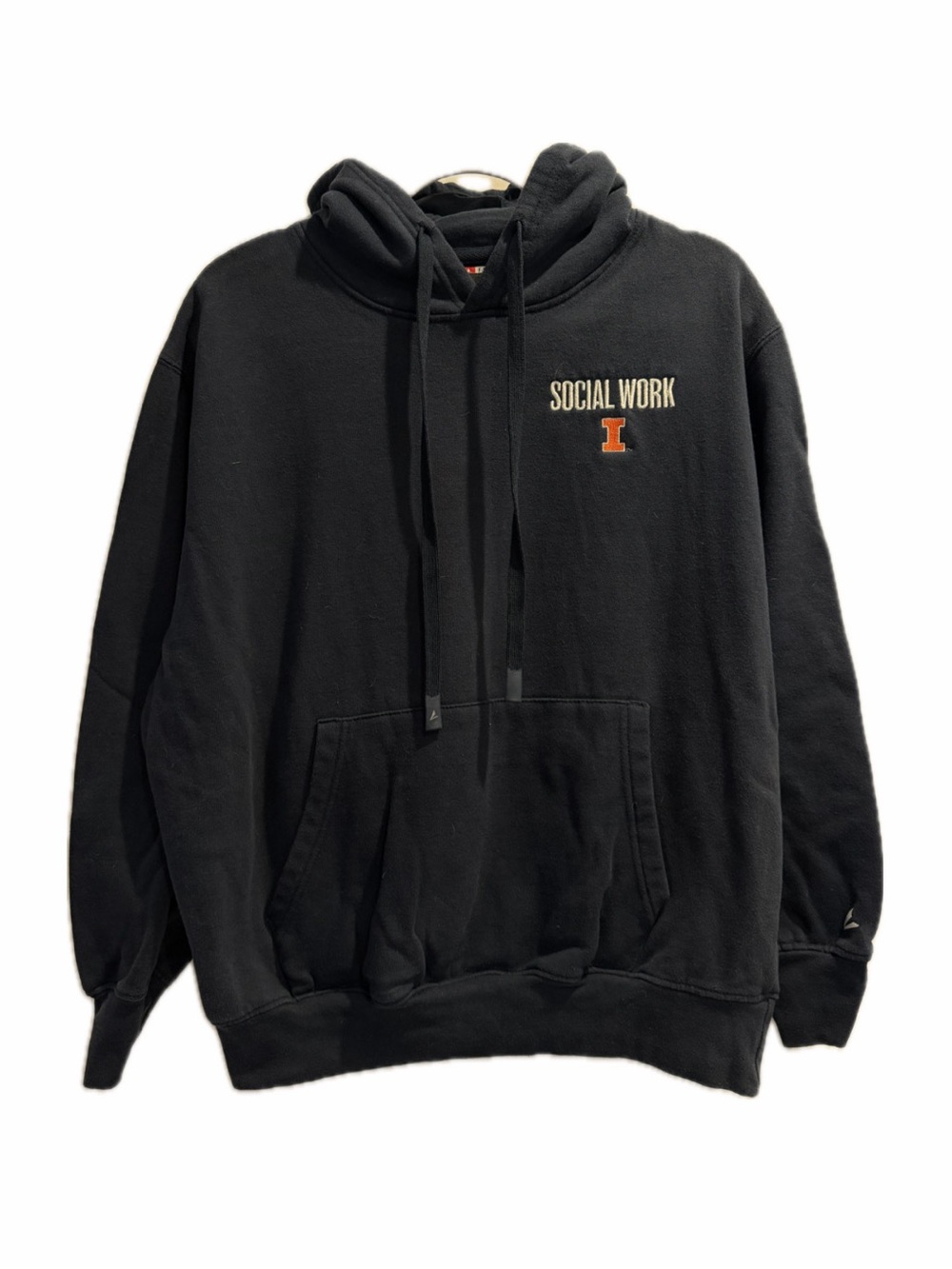 UIUC Social Work Navy Blue Pullover Hoodie with Small Chest Logo Size Large